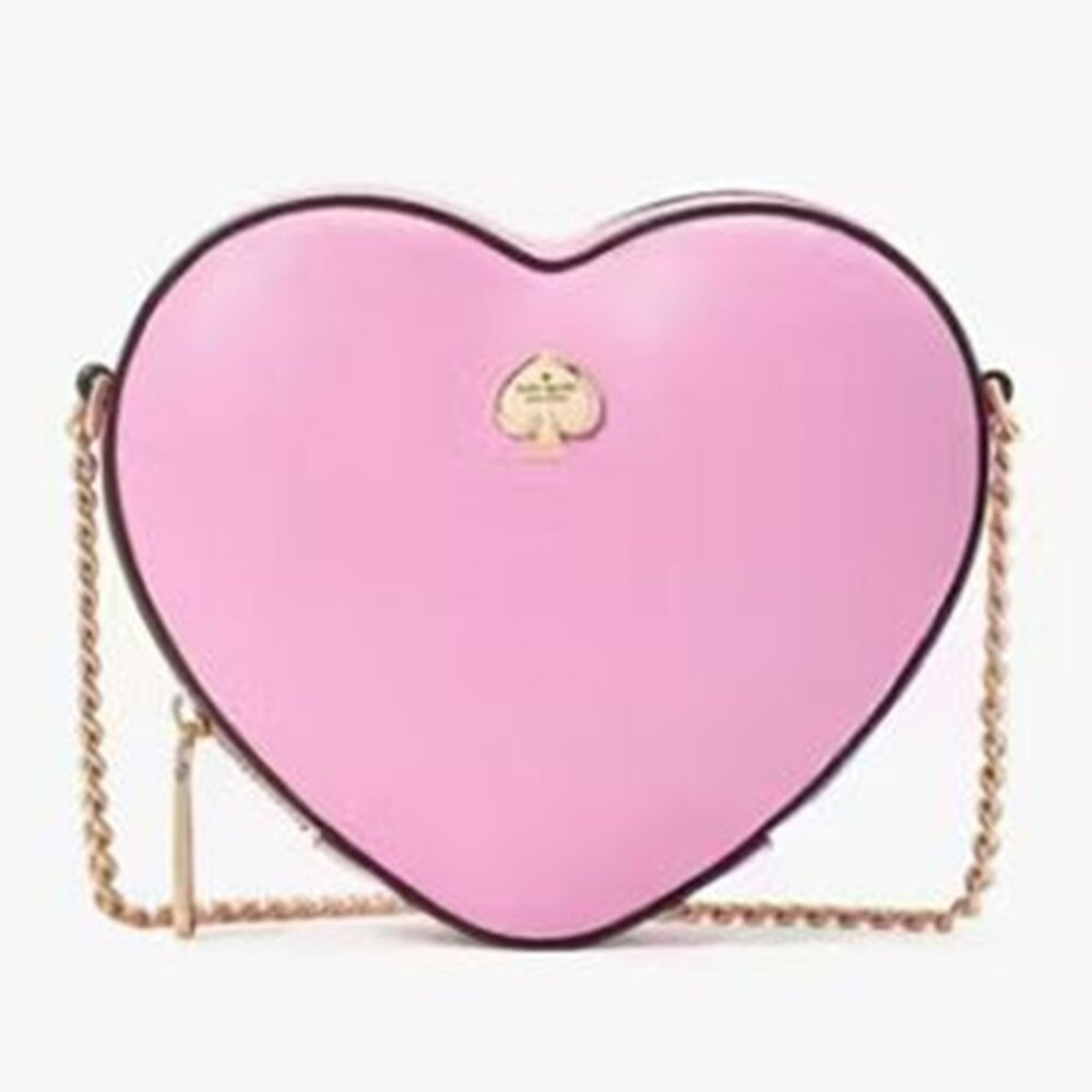 NWT Kate Spade Love Shack 3d Mini Heart Crossbody - Surf Pink